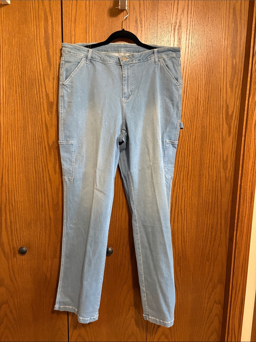 Belle by Kim Gravel Light Blue Straight-Leg Jeans TALL